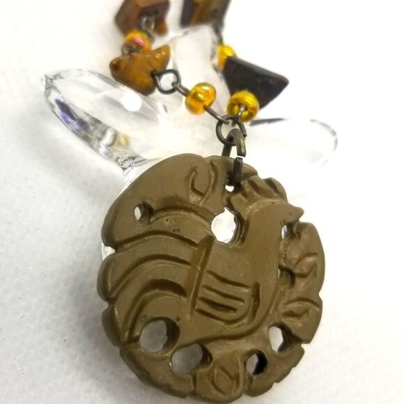 Spanish zodiac‎ wooden chunk necklace - Picture 1 of 2